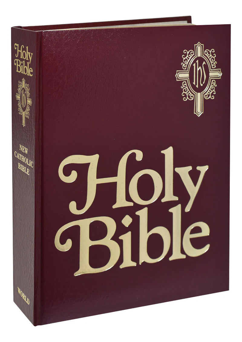 New Catholic Bible Family Edition – Burgundy Cover (Wedding Gift)