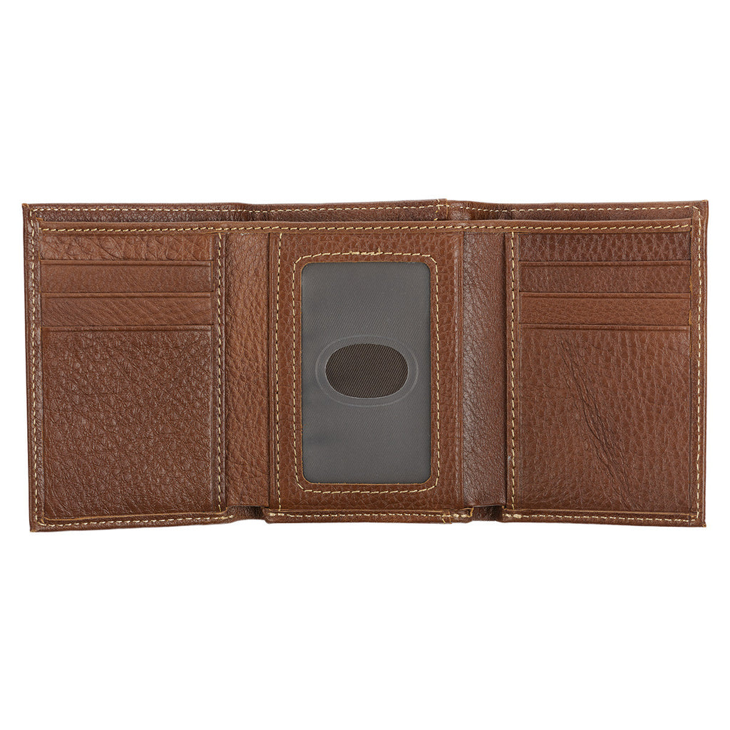 Names of Jesus Classic Brown Full Grain Leather Trifold Wallet