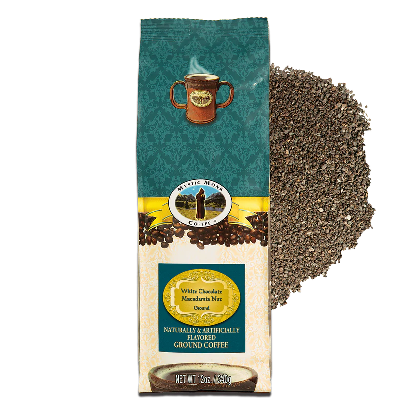 White Chocolate Macadamia Nut Flavored Coffee | Mystic Monk Coffee