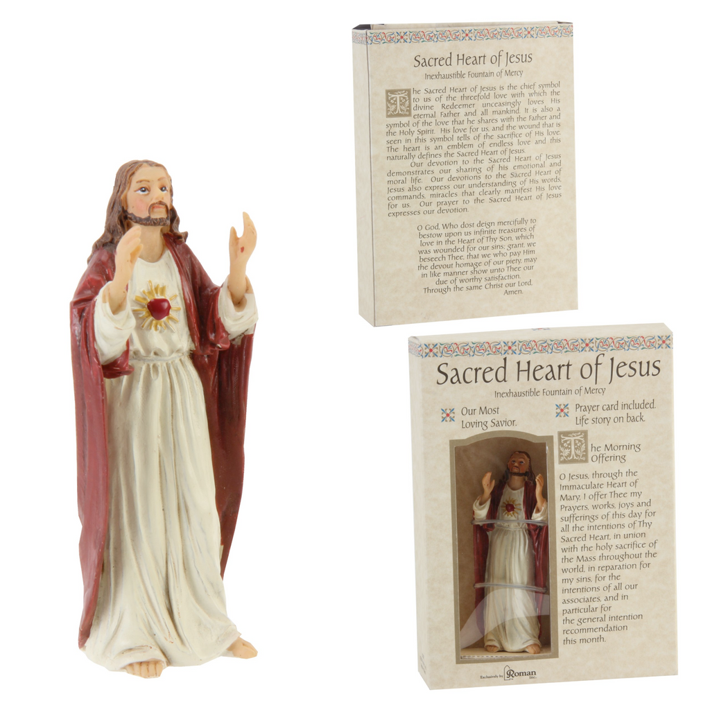 Sacred Heart of Jesus Statue 4"H