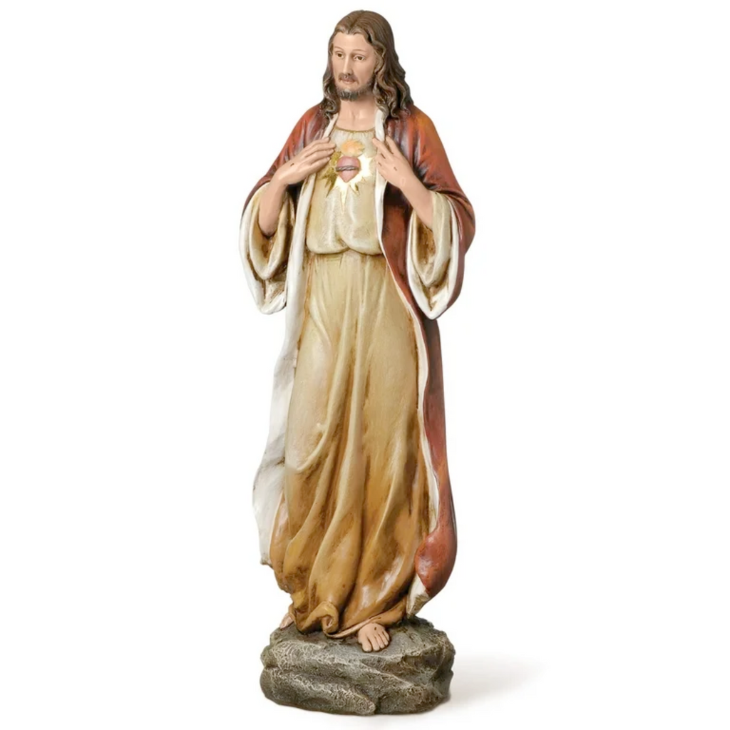 Sacred Heart of Jesus Statue 13.75"H