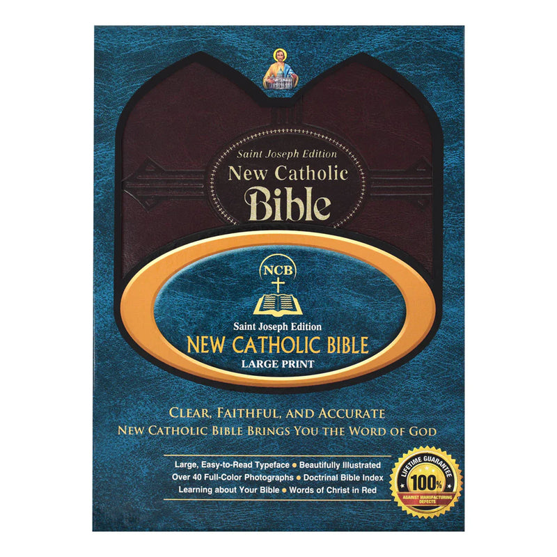 St. Joseph New Catholic Bible (NCB) Large Type Edition, Burgundy Faux Leather