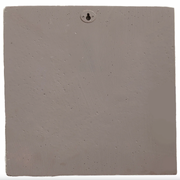 Square gray tile on a white background