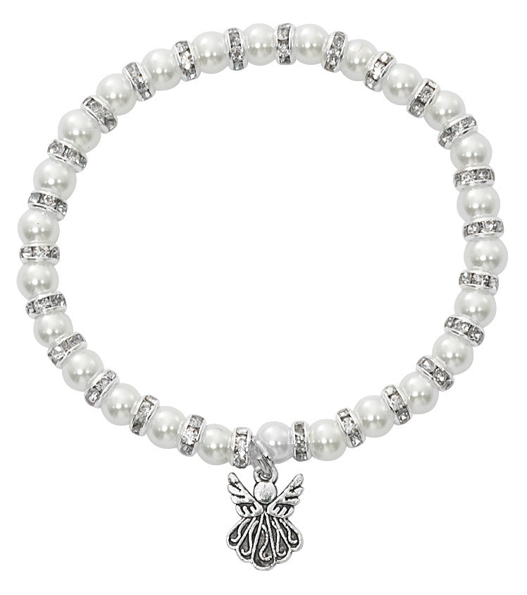 Bracelet - 5.5" White Pearl Stretch Bracelet