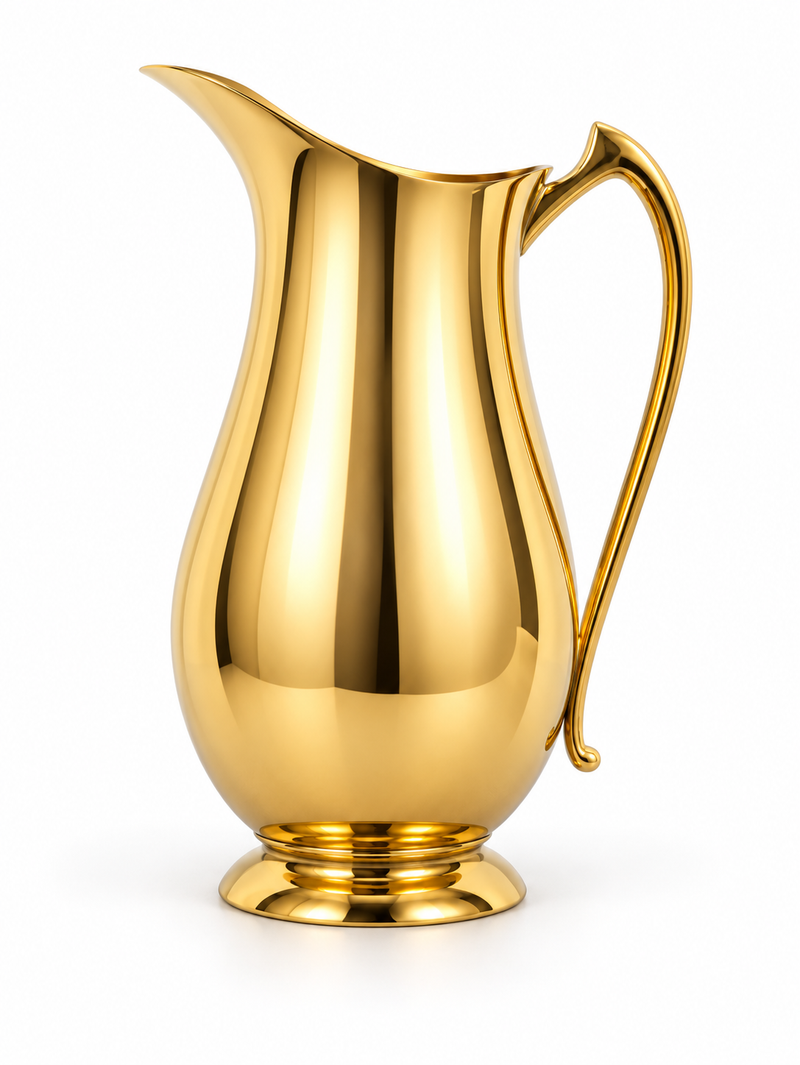 Gold-Plated Brass Pitcher – 54 oz | Alviti