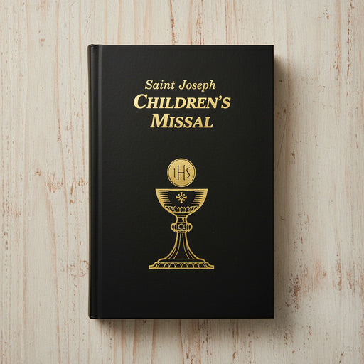 Saint Joseph Children's Missal on a wooden surface
