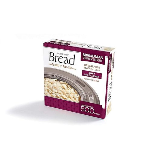 Box of Broadman Church Supplies communion bread on a white background
