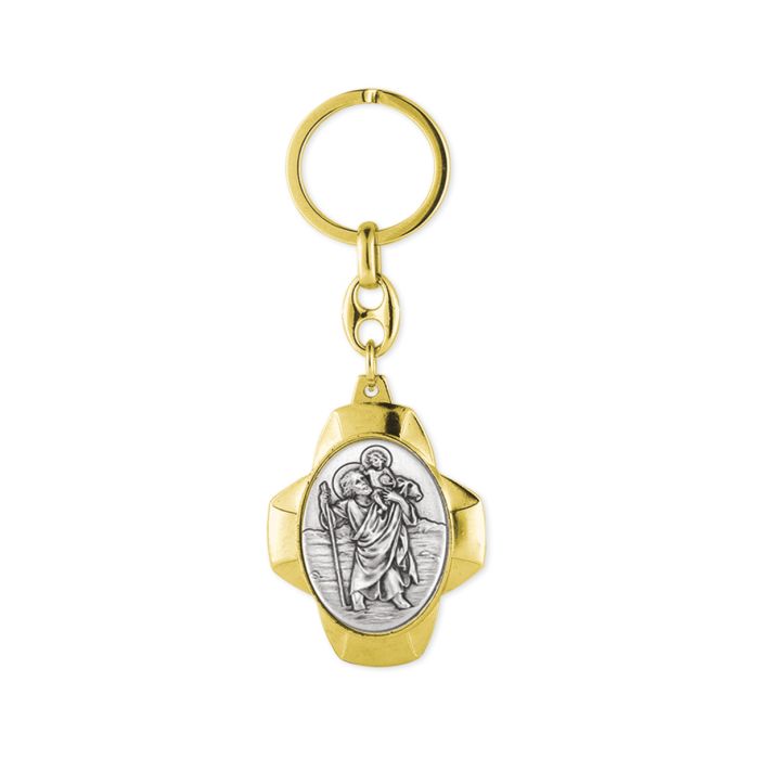 Keychain - St. Christopher Gold