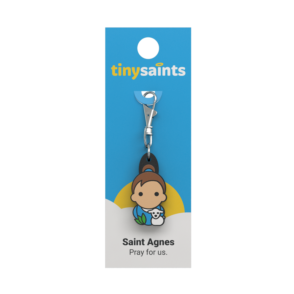 Tiny Saints - St. Agnes Zipper Pull
