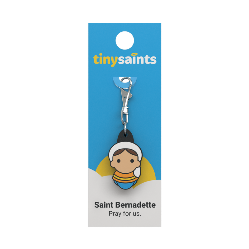 Tiny Saints - St. Bernadette Zipper Pull