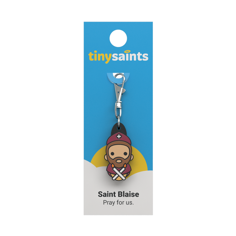 Tiny Saints - St. Blaise Zipper Pull