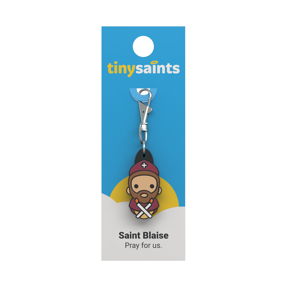 Tiny Saints - St. Blaise Zipper Pull