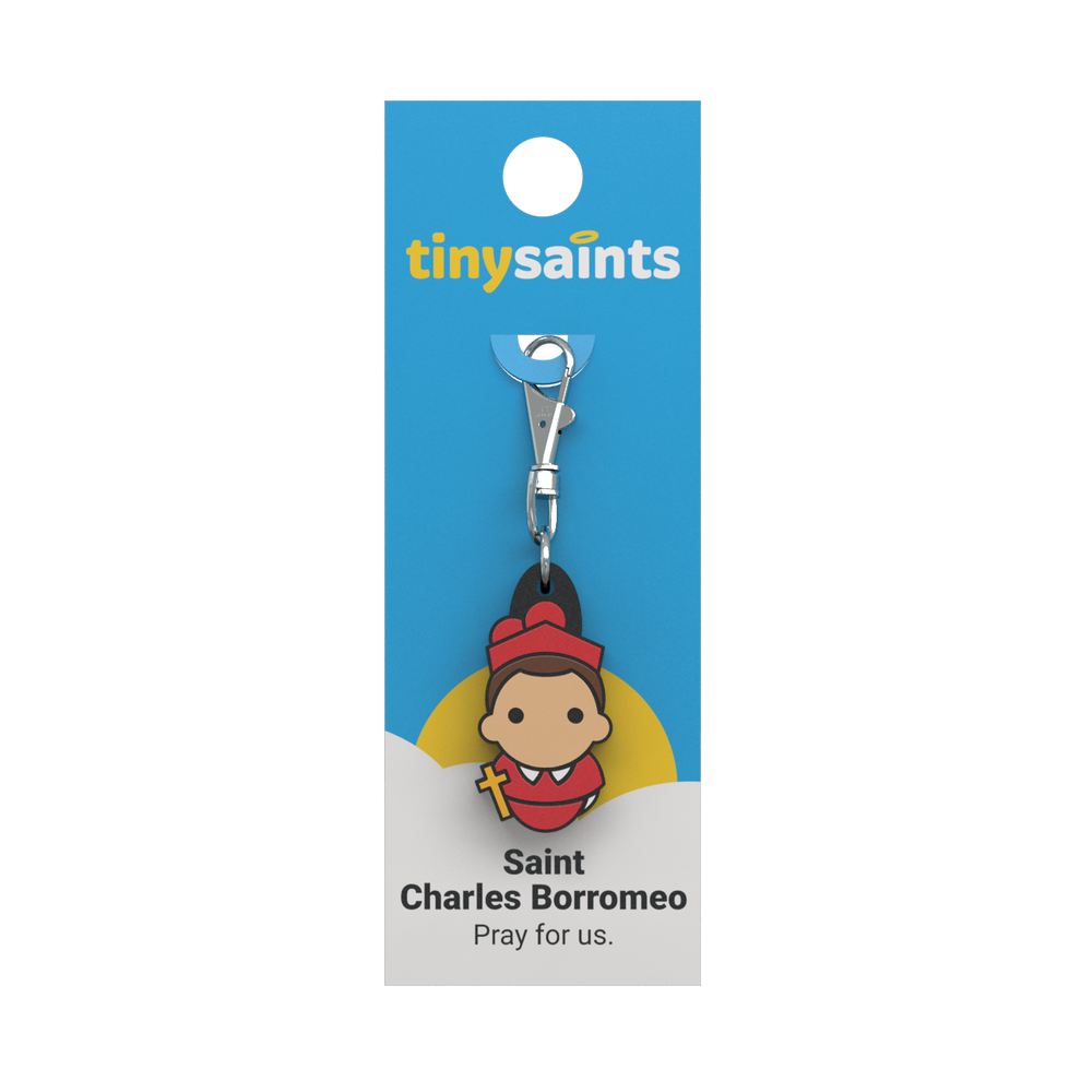 Tiny Saints - St. Charles Borromeo Zipper Pull