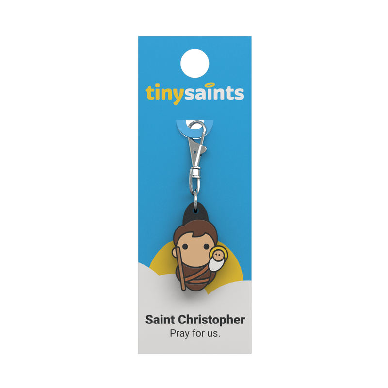 Tiny Saints - St. Christopher Zipper Pull
