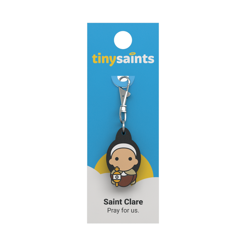 Tiny Saints - St. Clare Zipper Pull