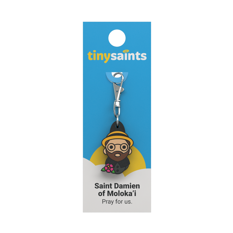 Tiny Saints - St. Damien Moloka'i Zipper Pull
