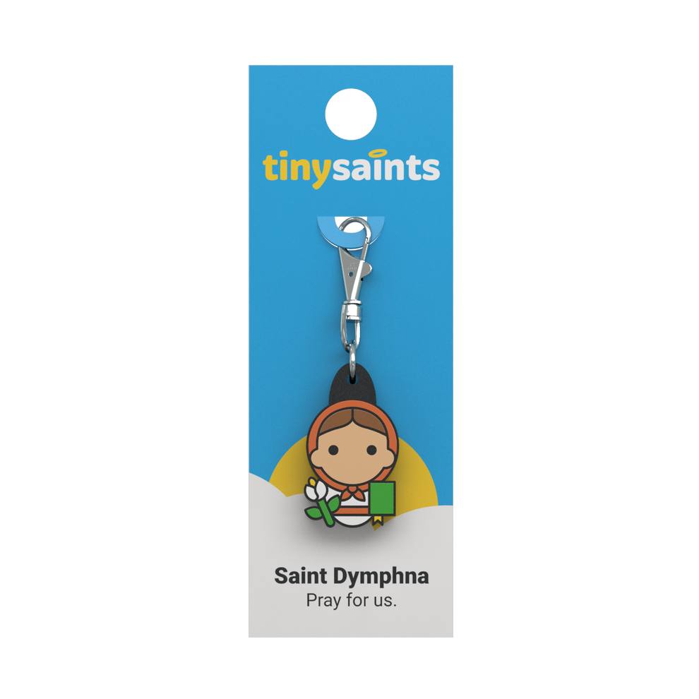 Tiny Saints - St. Dymphna Zipper Pull