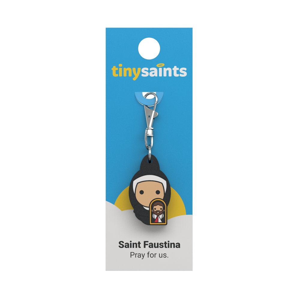 Tiny Saints - St. Faustina Zipper Pull