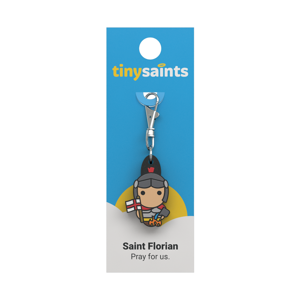Tiny Saints - St. Florian Zipper Pull