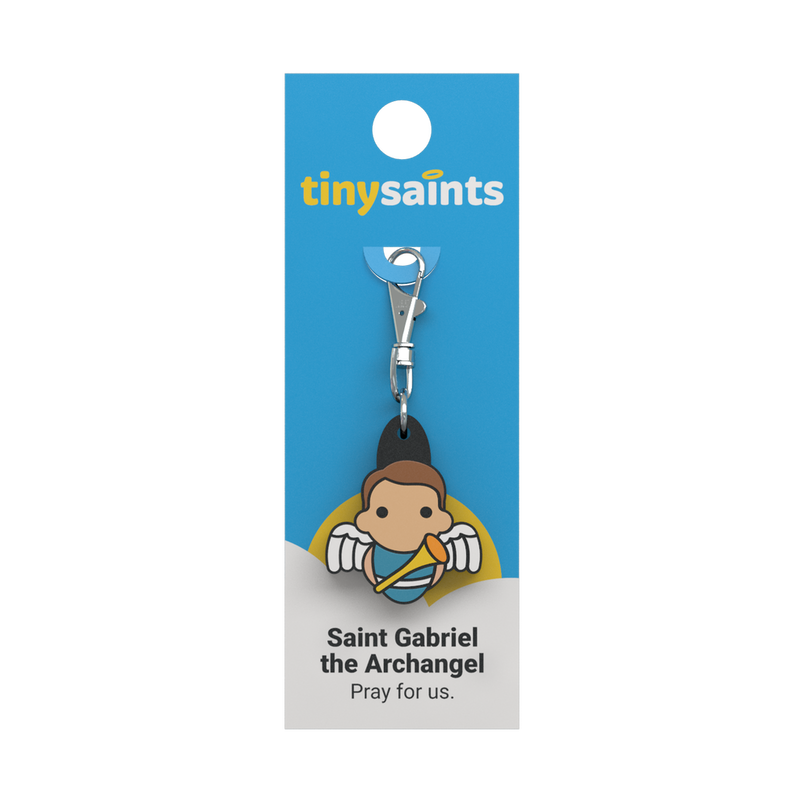 Tiny Saints - St. Gabriel Zipper Pull