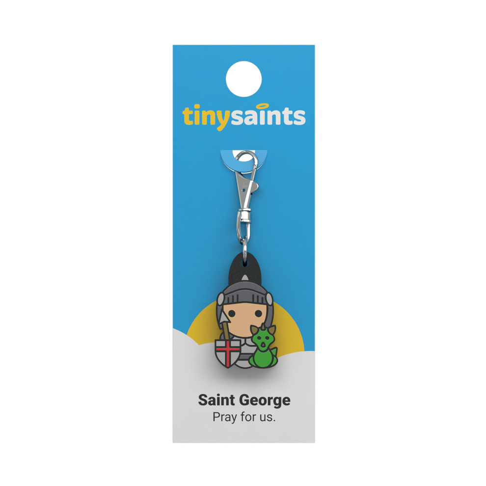 Tiny Saints - St. George the Dragon Slayer Zipper Pull