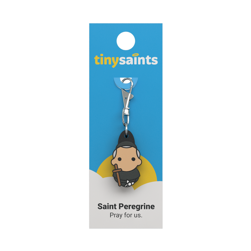 Tiny Saints - St. Peregrine Zipper Pull
