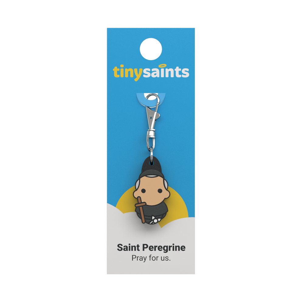 Tiny Saints - St. Peregrine Zipper Pull