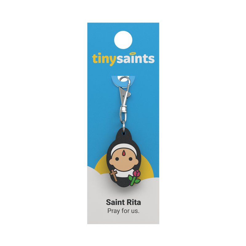 Tiny Saints - St. Rita Zipper Pull