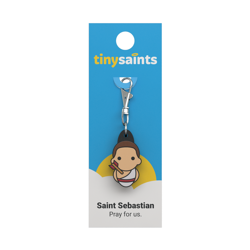 Tiny Saints - St. Sebastian Zipper Pull