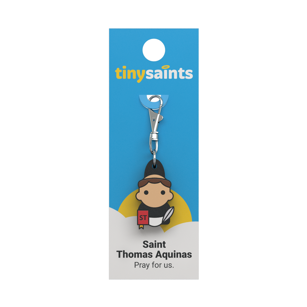 Tiny Saints - St. Thomas Aquinas Zipper Pull