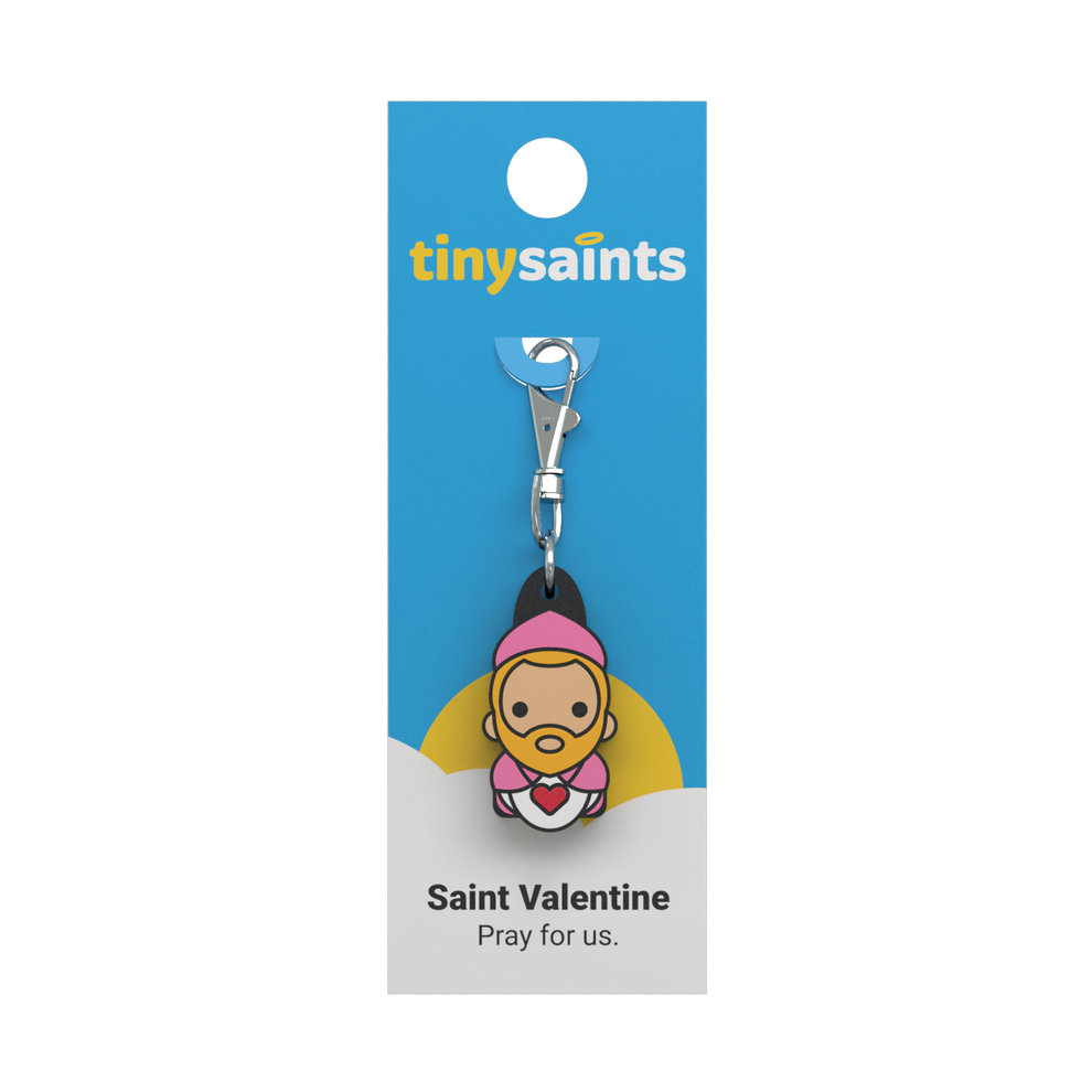 Tiny Saints - St. Valentine Zipper Pull