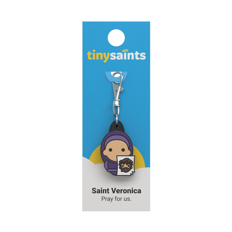 A cute zipper pull of St. Veronica