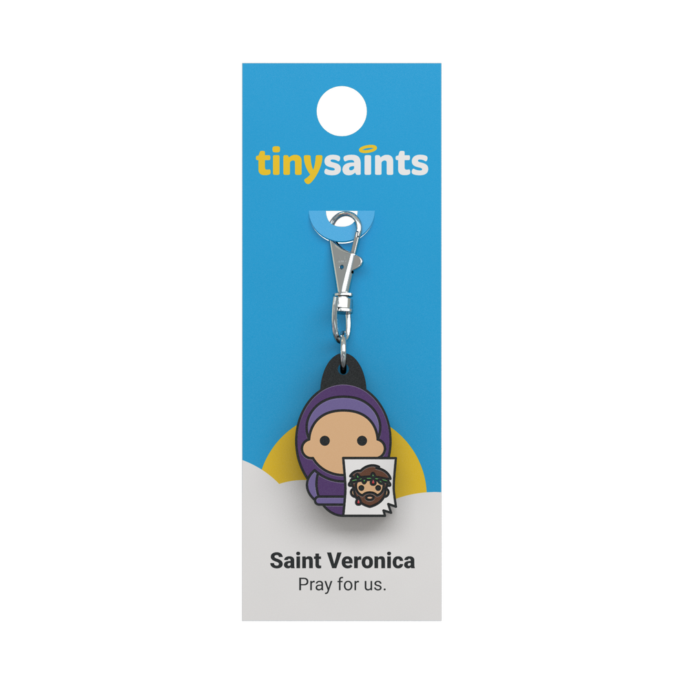 Tiny Saints - St. Veronica Zipper Pull