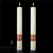 Christ Our Light matching complementing altar candle, sold as a pair by Cathedral