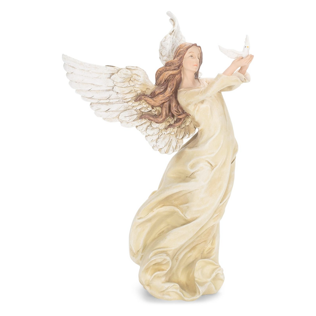 Angel with Dove Statue 10"H