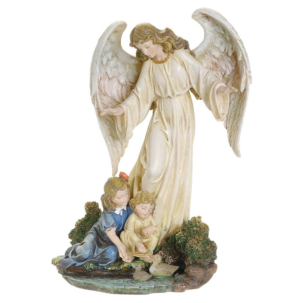 Guardian Angel with Child Statue 8.5"H