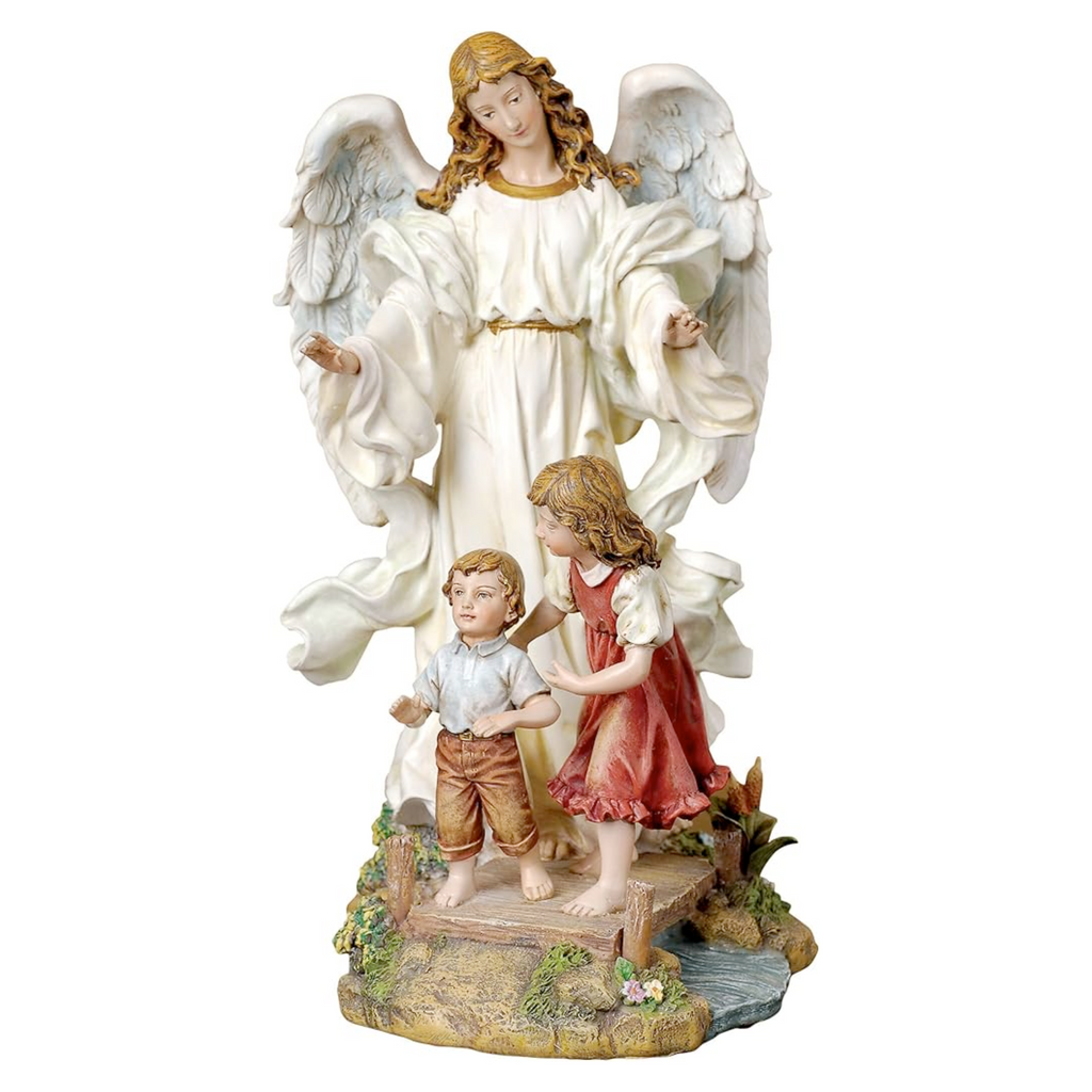 Classic Guardian Angel Statue 10"H