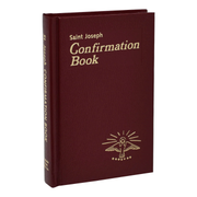 Maroon Confirmation Book with 'Saint Joseph' text on a white background