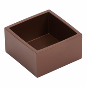 Brown square container on a white background