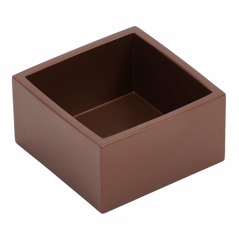 Brown square container on a white background