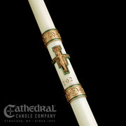 Cross of St. Francis 51% beeswax Paschal candle by Cathedral