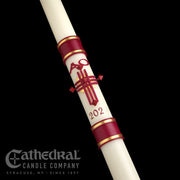Crux Trinitas 51% beeswax Paschal candle by Cathedral