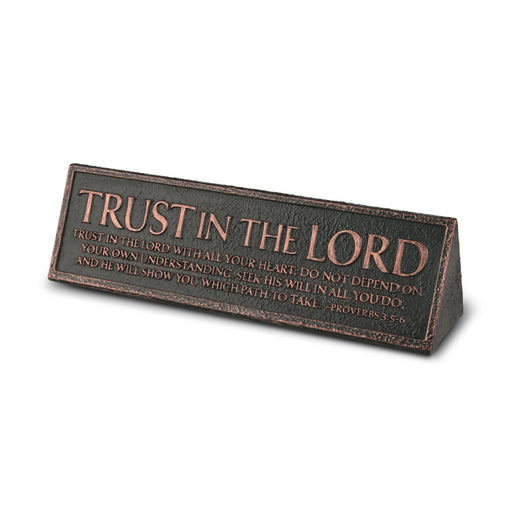 Trust in the Lord Rustic Resin Desktop Plaque, 6.5″