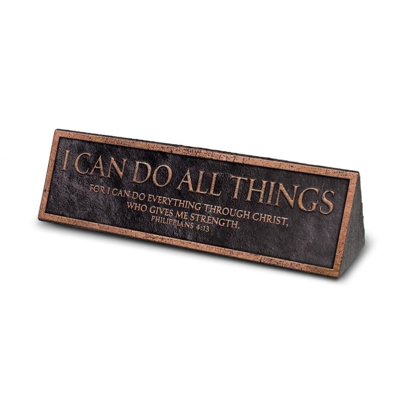 I Can Do All Things Rustic Desktop Plaque, 6.5″