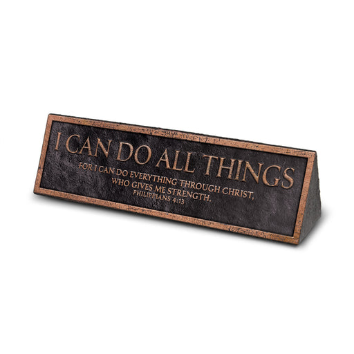 I Can Do All Things Rustic Desktop Plaque, 6.5″