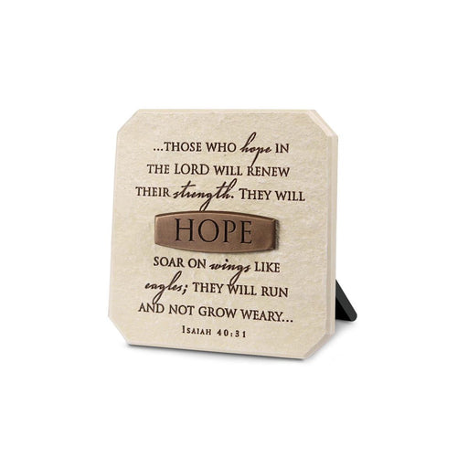 Tabletop Plaque Hope Bronze 3.75"H