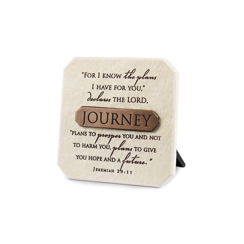 Journey Bronze-Tone Tabletop Plaque, 3.75″