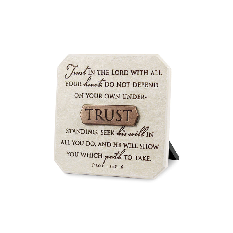 Trust Bronze-Tone Tabletop Plaque, 3.75″
