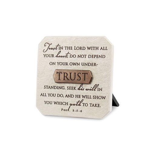 Trust Bronze-Tone Tabletop Plaque, 3.75″