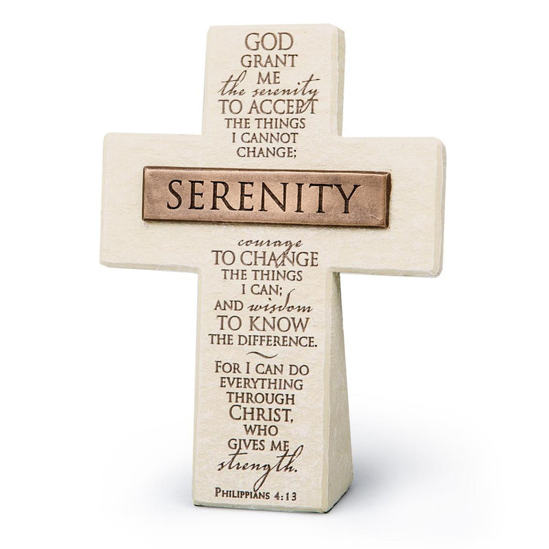 Tabletop Cross Serenity Bronze Bar 5.5"H